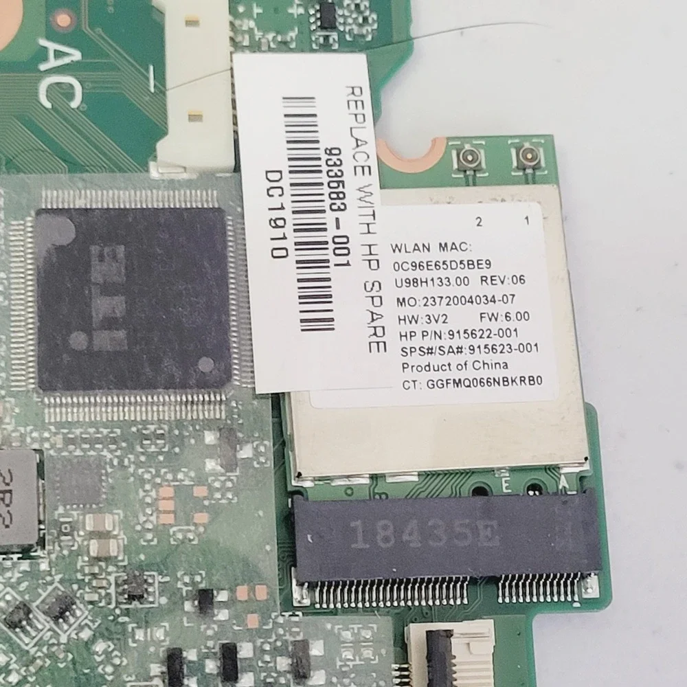 HP Stream 14-CB012WM Motherboard DA0P9MB16D1 933583-001 Green Rev D